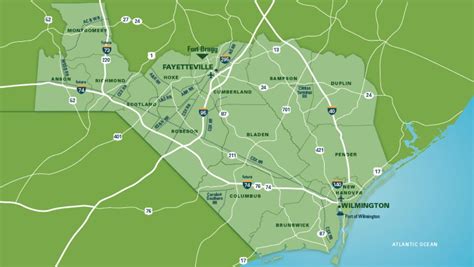 Eastern North Carolina Road Map