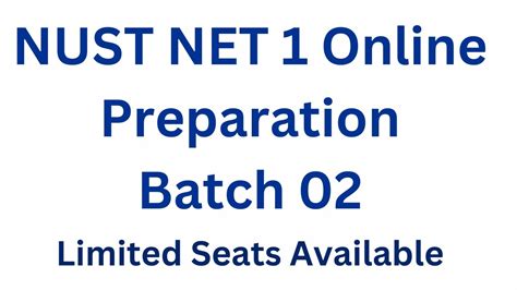 NUS NET Test Preparation I ECAT 2024 Preparation I NUST NET 1