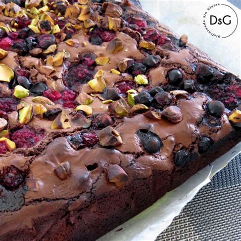 Brownie De Pistachos Y Frutos Rojos Sin Gluten Disfrutando Sin Gluten