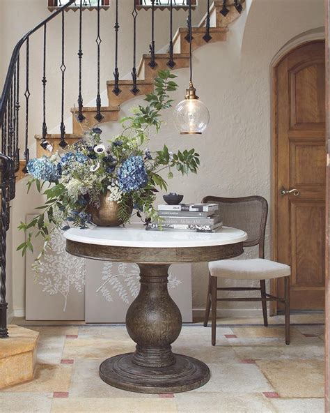 Entry Way Round Table Decor Round Entry Table Entrance Table Decor