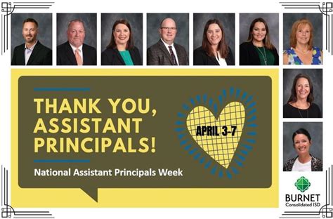 National Assistant Principal Week April 3 7 Burnet Consolidated Isd