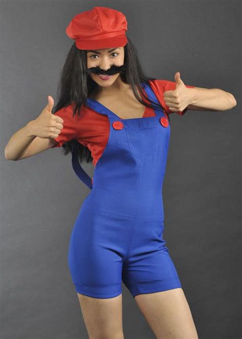 Ladies Super Mario Style Mario Plumber Costume [2611] | Fancy dress ...