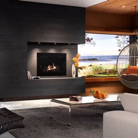 Ebony Basalt Stone Cladding Fireplace Planc Range Stone Cladding