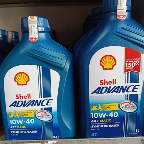 Jual OLI SHELL ADVANCE AX7 MATIC 10W 40 800 Ml ORI 10W 40 1 Liter AX 7