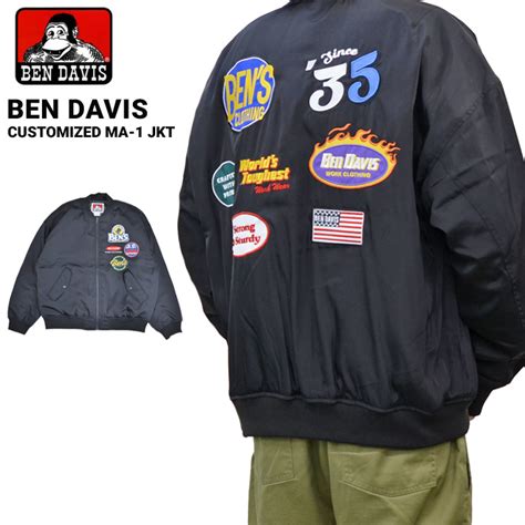 楽天市場割引クーポン配布中 BEN DAVIS ベンデイビス ジャケット CUSTOMIZED MA 1 JACKET