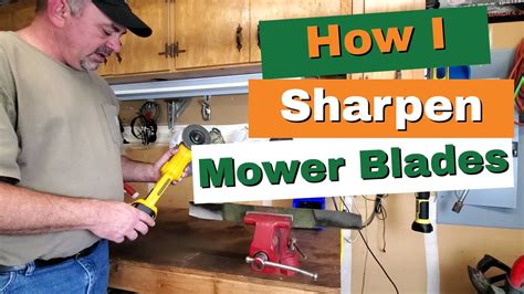 How I Sharpen And Balance Lawn Mower Blades Youtube