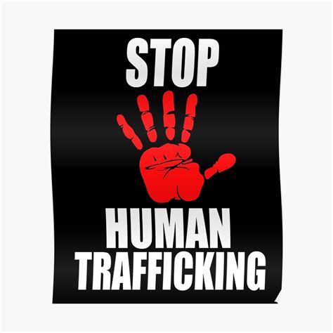 Stop Human Trafficking Poster By Samdesigner Redbubble