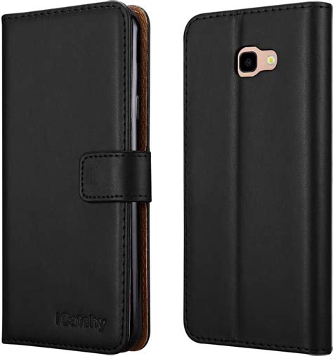 Icatchy For Galaxy J4 Plus Case Leather Wallet Flip Book Stand View