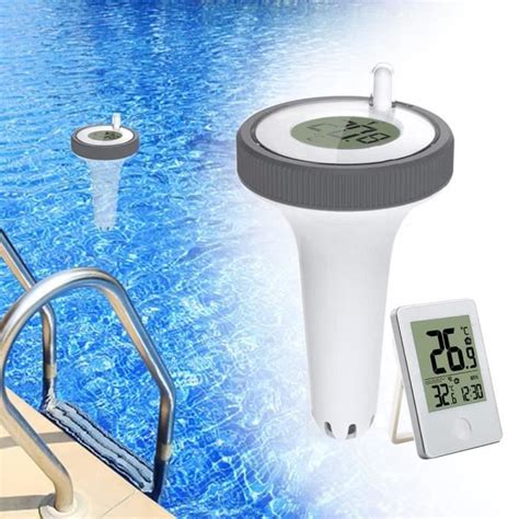 Thermom Tre De Piscine Num Rique Flottant Sans Fil Thermom Tre D Eau