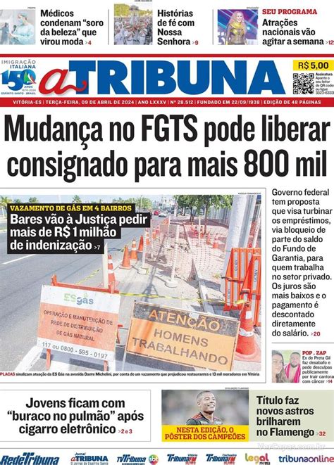 Capa A Tribuna Quarta De Mar O De