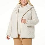 IMAN Global Chic Reversible Faux Fur Quilted Jacket 1872079 HSN