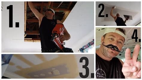 How To Drywall Ceiling Patch Repair Youtube