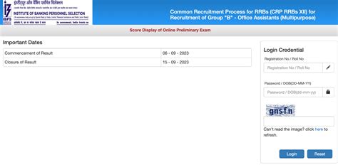 Ibps Rrb Clerk Mains Score Card Phase Marks