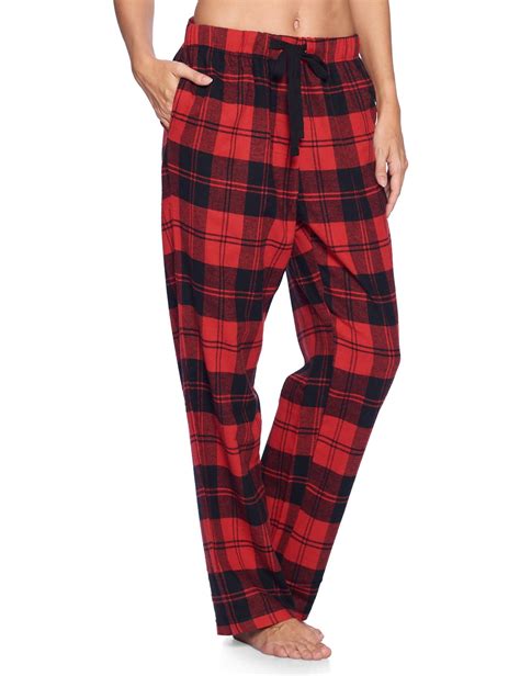 Ashford And Brooks Womens Super Soft Flannel Plaid Sleepwear Pj Bottoms