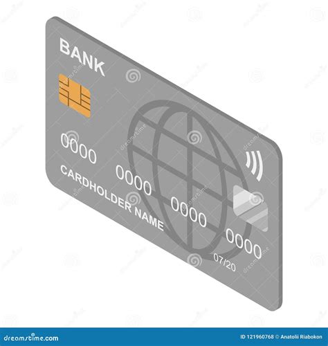 Credit Card Icon Isometric Style Stock Vector Illustration Of