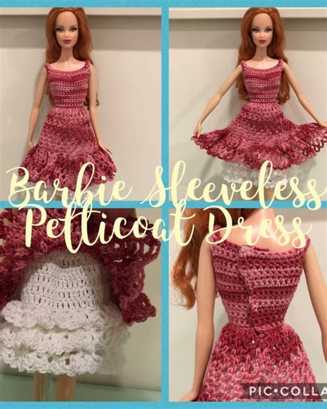 Barbie Simple Sheath Dress Free Crochet Pattern FeltMagnet