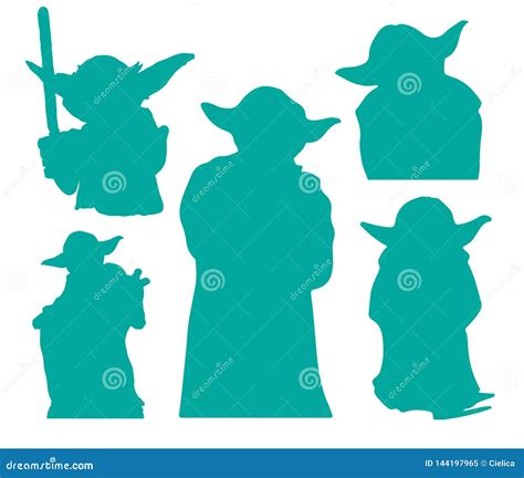 Yoda Star Wars Silhouettes Eps Vector Clipart Cutting Files Imagen