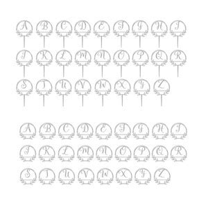 Monogramm Alphabet Cake Toppers Svg Hochzeit Initial Cake Topper Laser