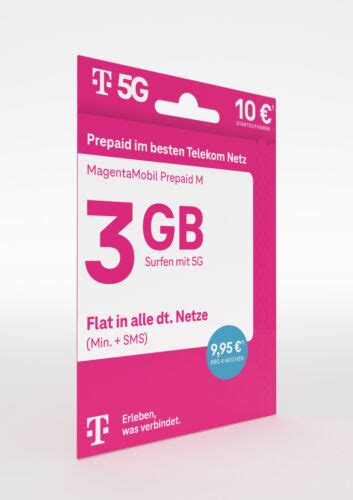 Deutsche Telekom Prepaid Simkarte M Tarif 3 GB Mit 5G Allnet Flat Ohne