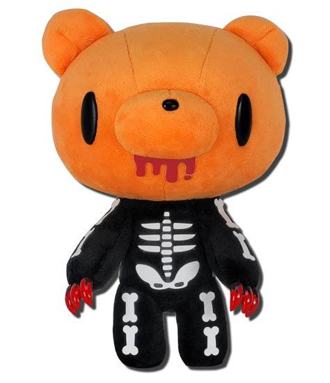 Gloomy Bear Plush Doll Halloween Bones 8 Orange Black