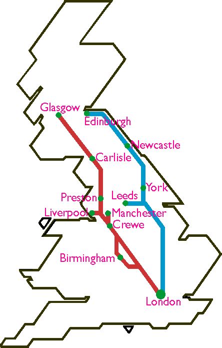 West Coast Rail Line Map