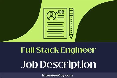 Full Stack Engineer Job Description Updated For