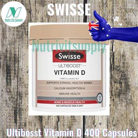 Jual Swisse Vitamin D 400 Capsules 100 Original Australia Shopee