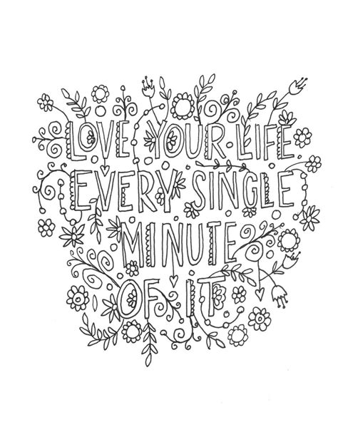 Free Printable Adult Coloring Pages With Quotes