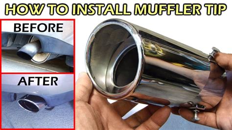 Install Stainless Steel Chrome Muffler Tip Youtube