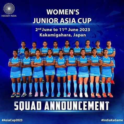 India Name 18 Member Squad For Women S Junior Asia Cup Hockey