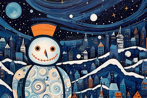 Winter Snowman Illustration Graphic by KaeyorrDesigns · Creative Fabrica