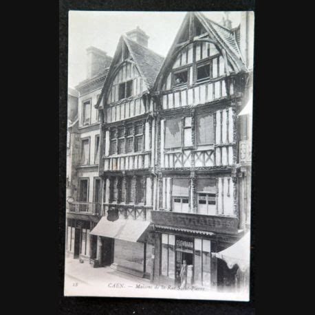 Carte Postale 18 Caen Maisons De La Rue Saint Pierre