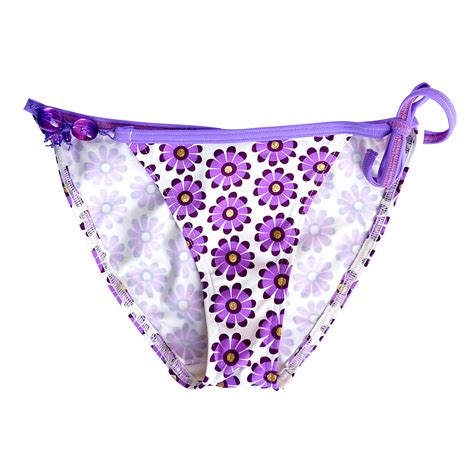 Pink flower and shiny print bikini bottom Clémence Princesse Ilou