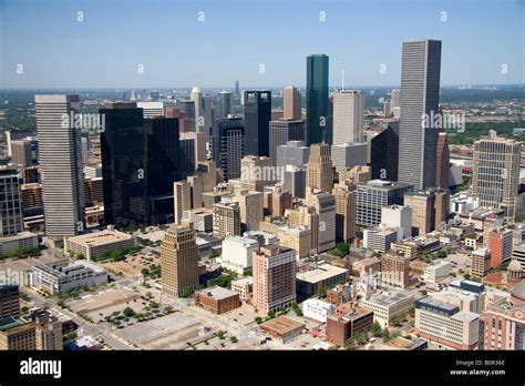 Aerial view of downtown Houston Texas Stock Photo - Alamy