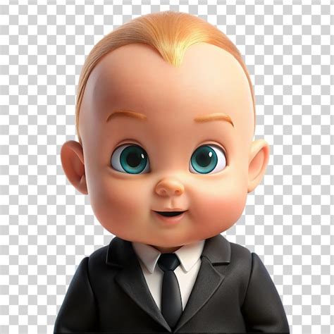 Premium Psd Boss Baby Character Isolated On Transparent Background