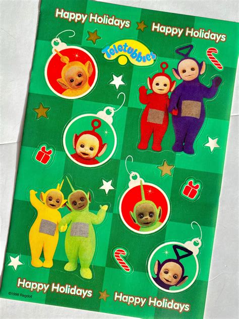 1998 Teletubbies Christmas Sticker Sheet 1 Sheet - Etsy