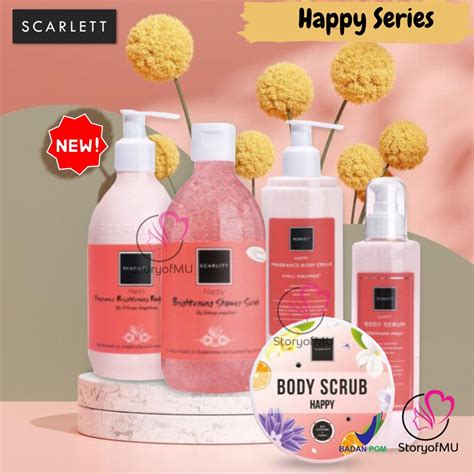 Jual Scarlett Happy Series Brightening Body Lotion Shower Cream