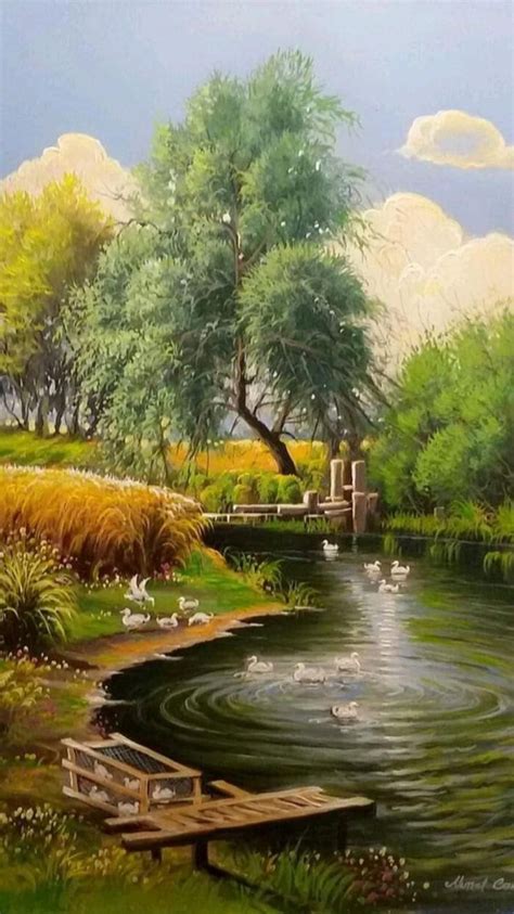 #Landscaping #painting #art #oilpaint #colours | Paesaggi, Bellissimi dipinti, Paesaggio autunnale