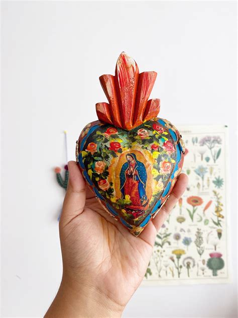 Mexican Heart Mexican Frida Khalo Milagro Milagritos Etsy