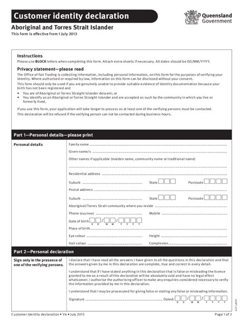 Identity Declaration Form 3 Free Templates In Pdf Word Excel Download