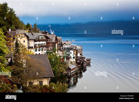 Small Village Hallstatt In Austria Stock Photo Alamy