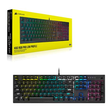 Teclado Corsair K Rgb Pro Low Profile Cherry Mx Us Port Tiles