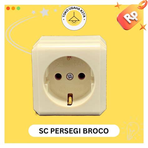 Jual STOP KONTAK PERSEGI BROCO SC PERSEGI BROCO Shopee Indonesia