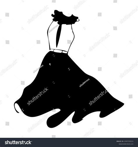 Evening Ball Gown Vector Illustration Royalty Free Stock Vector