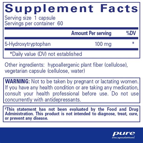 Pure Encapsulation 5 HTP 100 mg 60 Caps – Pakuranga Pharmacy