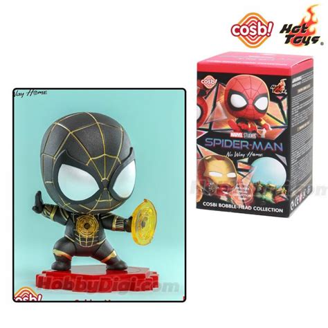Hot Toys Cosbi Bobble Head Collection CBX Marvel Spider Man No Way Home Spider Man Black