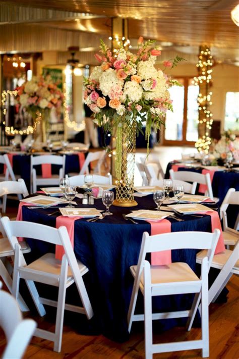 Navy Blue Blush Wedding Decorations Wohh Wedding