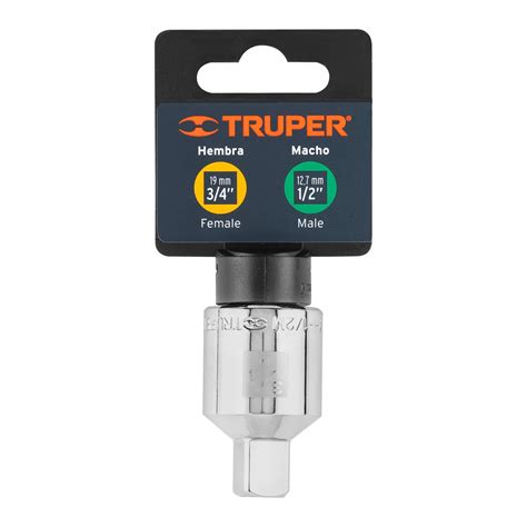 Adaptador Para Matraca De Cuadro 3 4 A Cuadro 1 2 Truper A 5453