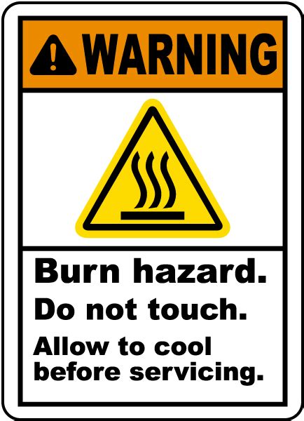 Burn Hazard Do Not Touch Label Get 10 Off Now