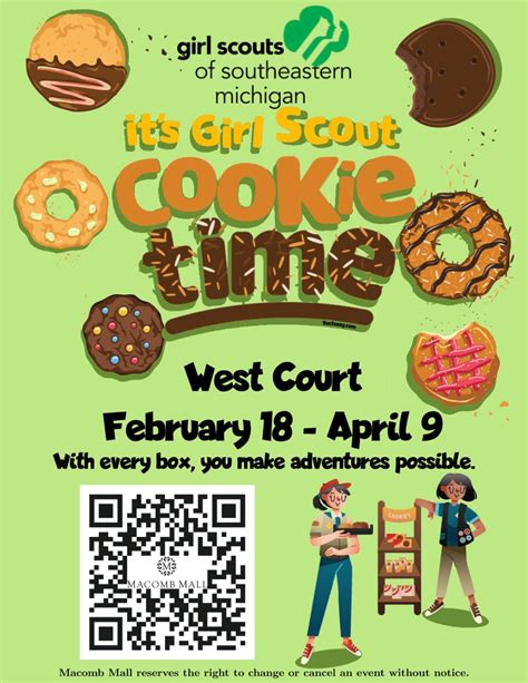 Macomb Mall Girl Scout Cookie Time